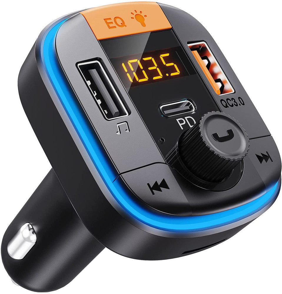 Bluetooth FM Transmitter for Car - BAISHUN Bluetooth Car Adapter PD20W+QC3.0 Cig