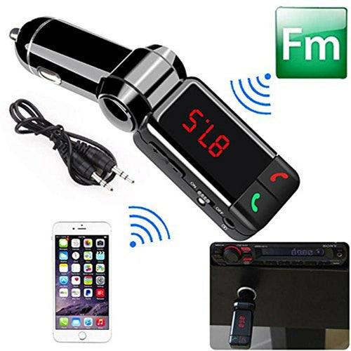 Car Charger Adapter Dual USB FM Transmitter MP3 Player Bluetooth AUX for iPhone