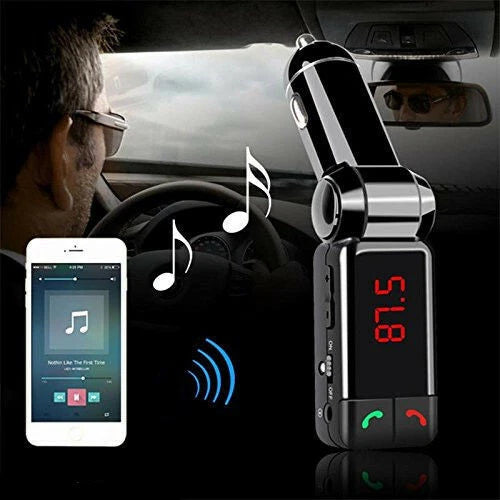 Car Charger Adapter Dual USB FM Transmitter MP3 Player Bluetooth AUX for iPhone