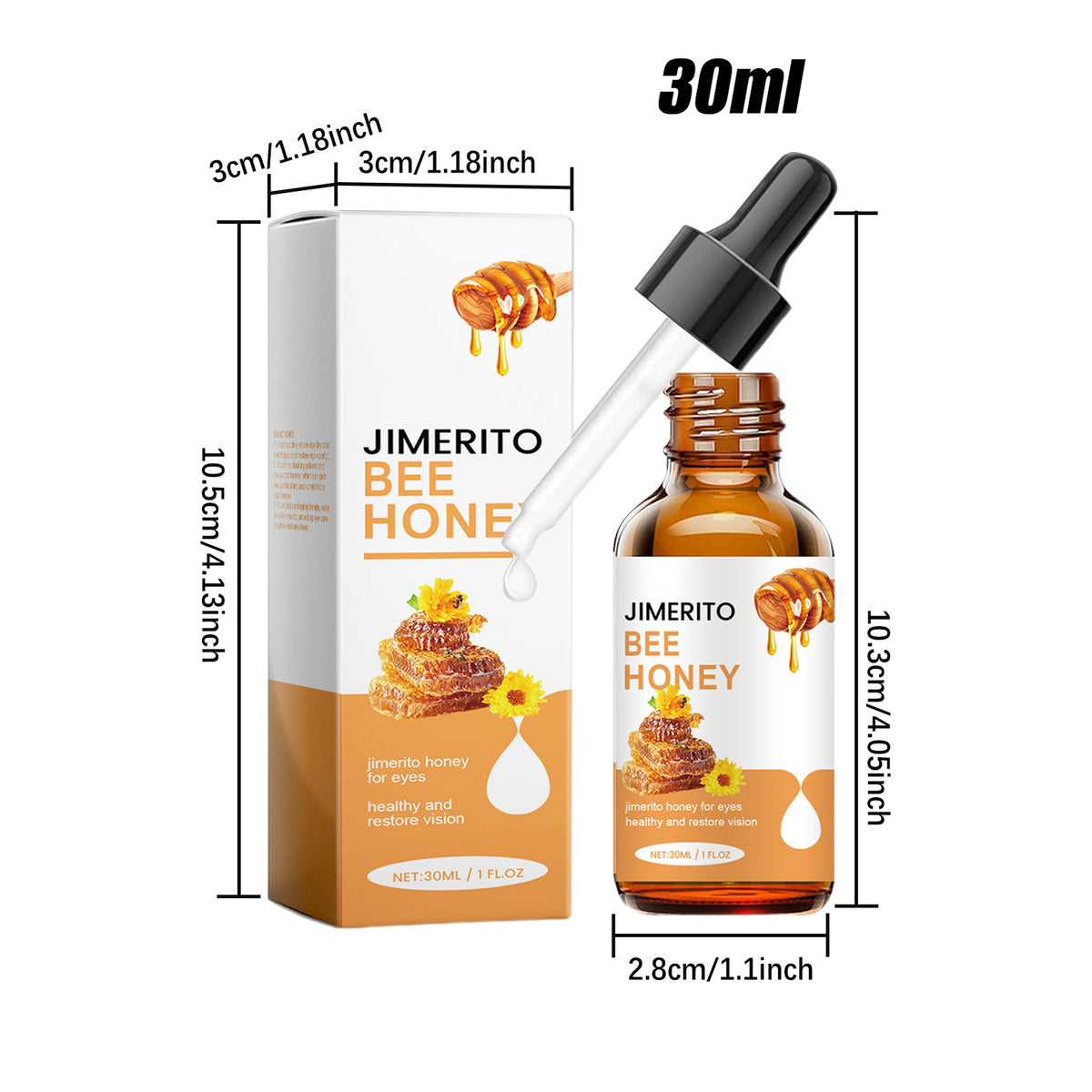 Jimerito Bee Honig für Augen Jimerito klare Augentropfen für Augen bestreiten