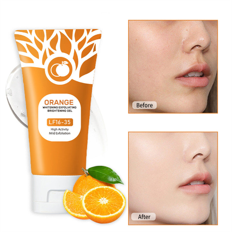 1-5PCS New Orange Enzymes Facial Skin Exfoliating Brightening Scrub Gel 50G US