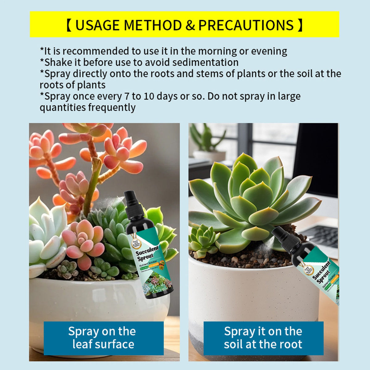 3Pack Succulent Cactus Fertilizer Sprout Booster Slow Release Spray for Growth