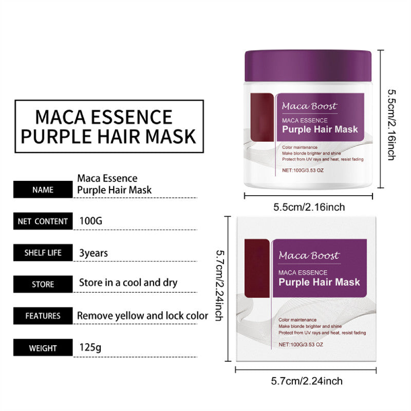 New 100G Karseell Purple Hair Mask 100g Maca Essence Deep Nourish Brighten'Hair~