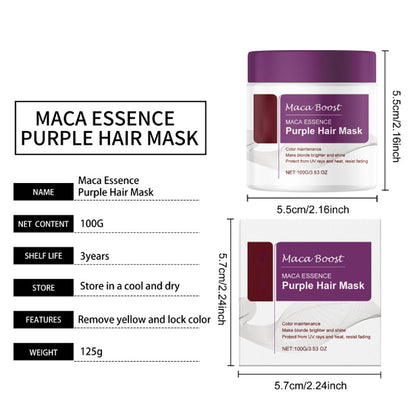 New 100G Karseell Purple Hair Mask 100g Maca Essence Deep Nourish Brighten'Hair~