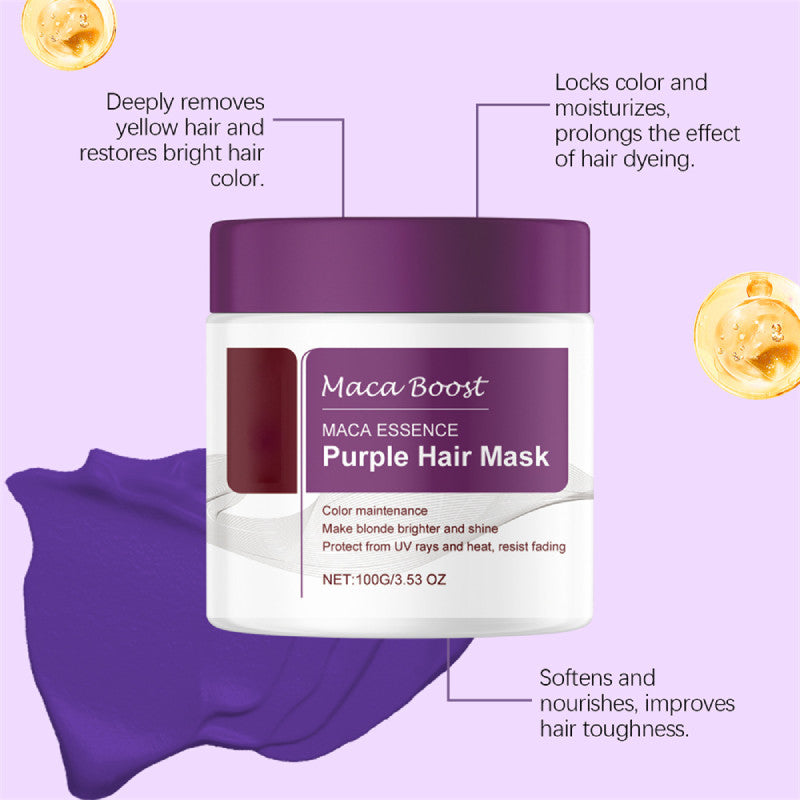 New 100G Karseell Purple Hair Mask 100g Maca Essence Deep Nourish Brighten'Hair~