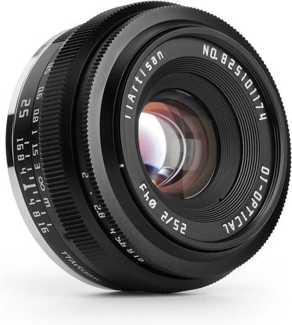 TTArtisan 25mm f2 APS-C Manual Focus Mirrorless Camera Lens with M43 Mount