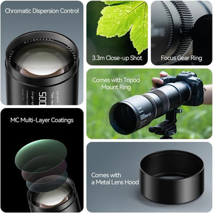 TTArtisan 500mm F/6.3 Supertelephoto Lens Manual Focus Full Frame Lenses
