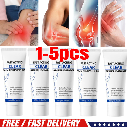 1-5X ClearZal Pain Relieving Gel FastActing Cooling for SoreMuscles and Joints ~