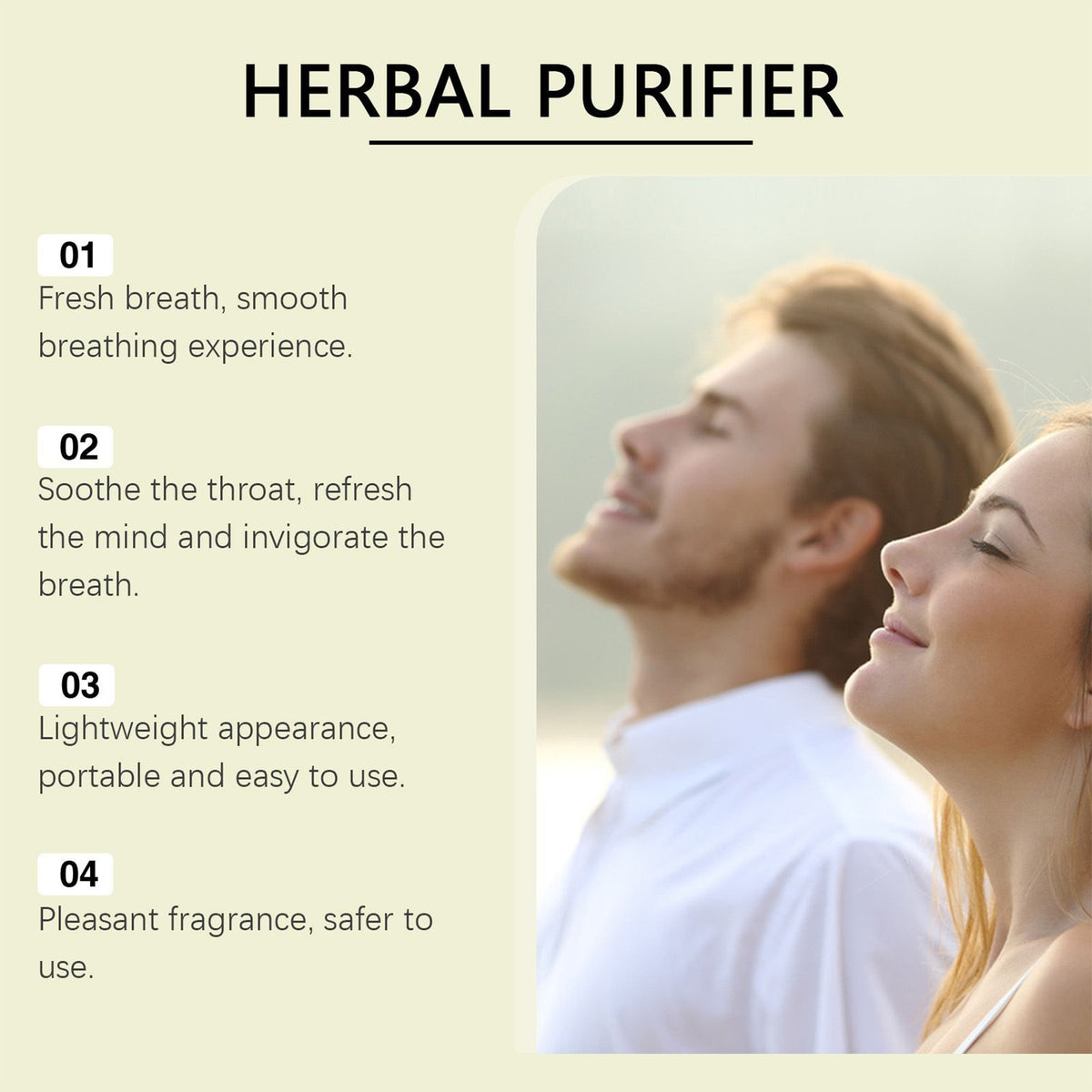 Lung Cleanse Inhaler Herbal Purifier With Mullein Thyme Mint For Lung Health