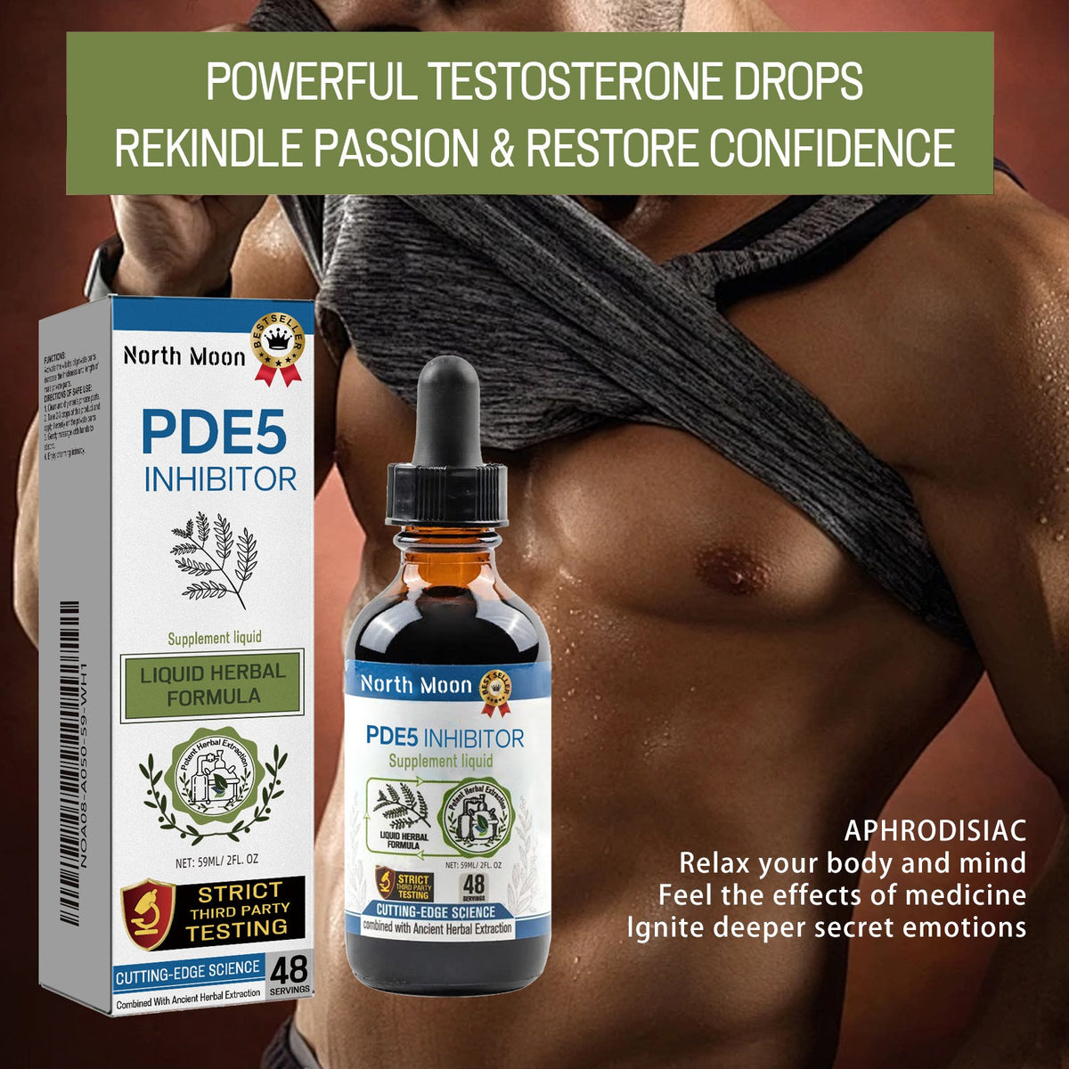 PDE5 Natural Male Massage Oil Drops,Strength & Endurance Support,Body Care