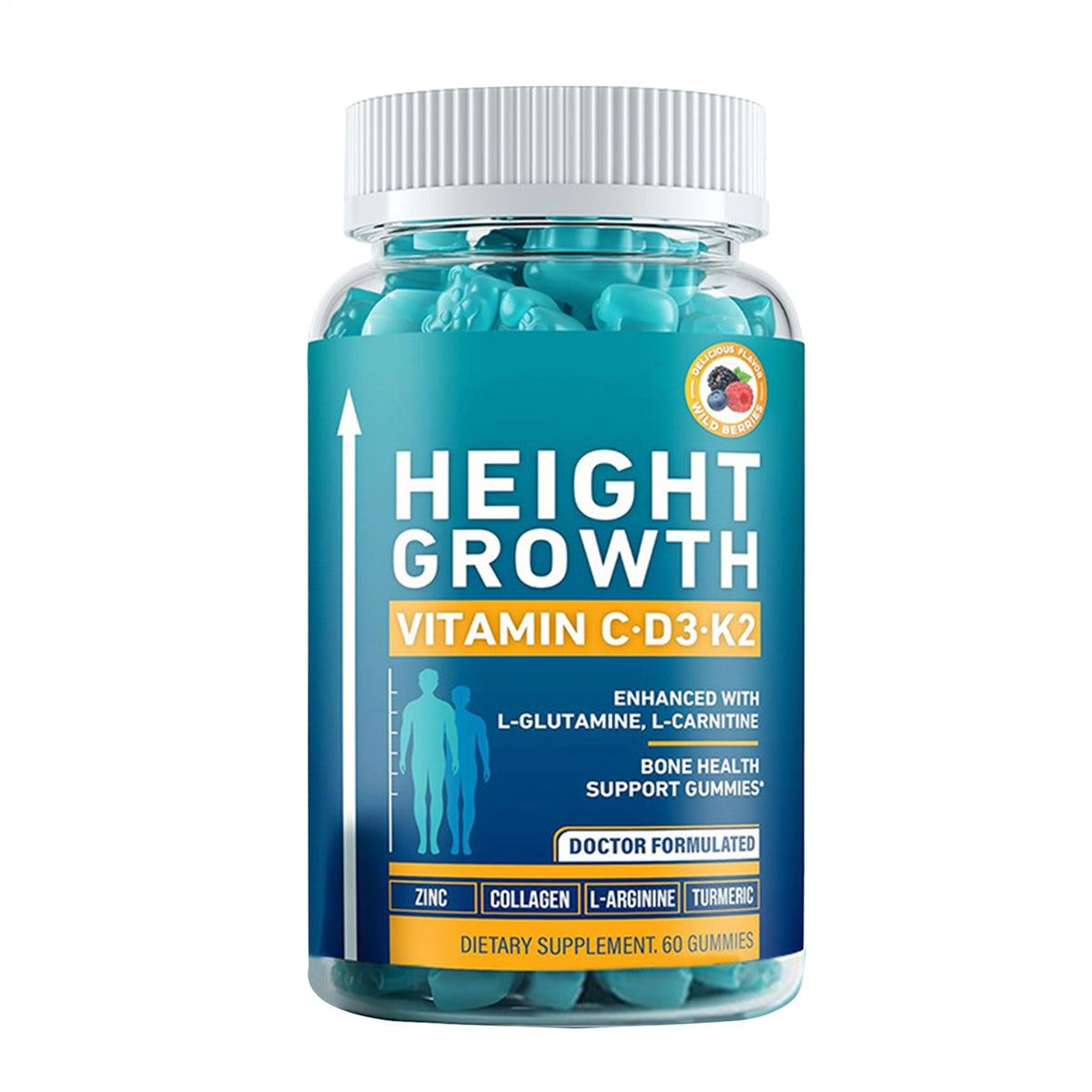 60*Height Growth Gummies for Kids - Growth Vitamins for Teens Height Increase