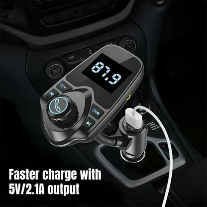 Bluetooth Cigarette Lighter USB Wireless FM Transmitter MP3 Radio Car Charger