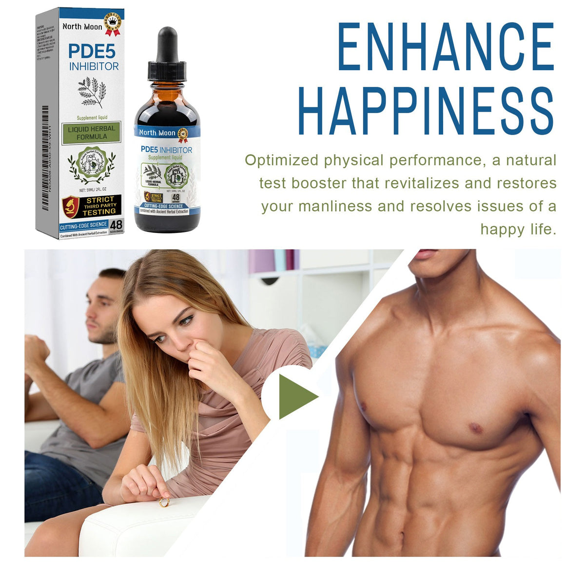 PDE5 Natural Male Massage Oil Drops,Strength & Endurance Support,Body Care