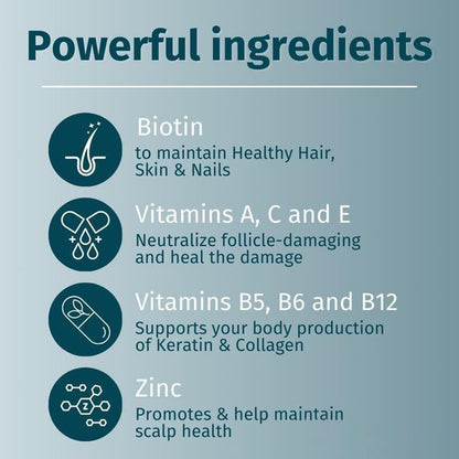 WEEM Hair Skin and Nails Gummies - Supports Healthy Hair - Vegan biotin Vitamins