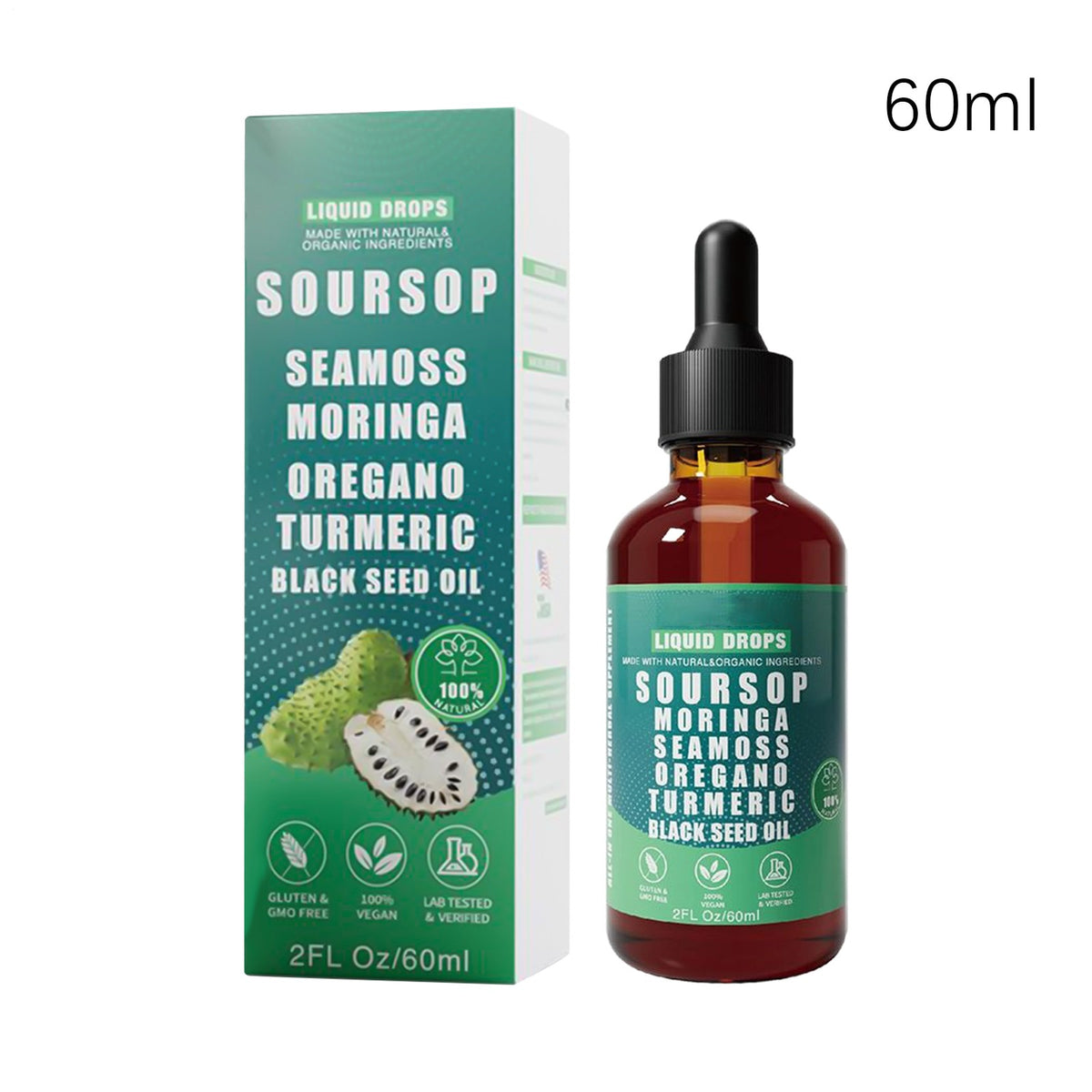 Vyxion Soursop Bitters Liquid Drops - Immunity, Liver, Gut & Antioxidant 60ml