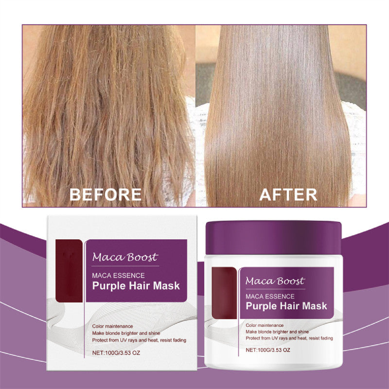 New 100G Karseell Purple Hair Mask 100g Maca Essence Deep Nourish Brighten'Hair~