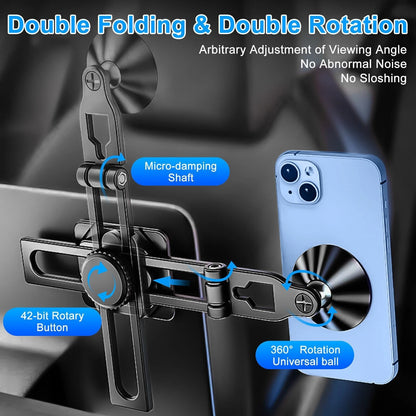 360° Rotation Magnetic Phone Holder Foldable Car Mount Stand Dashboard Universal