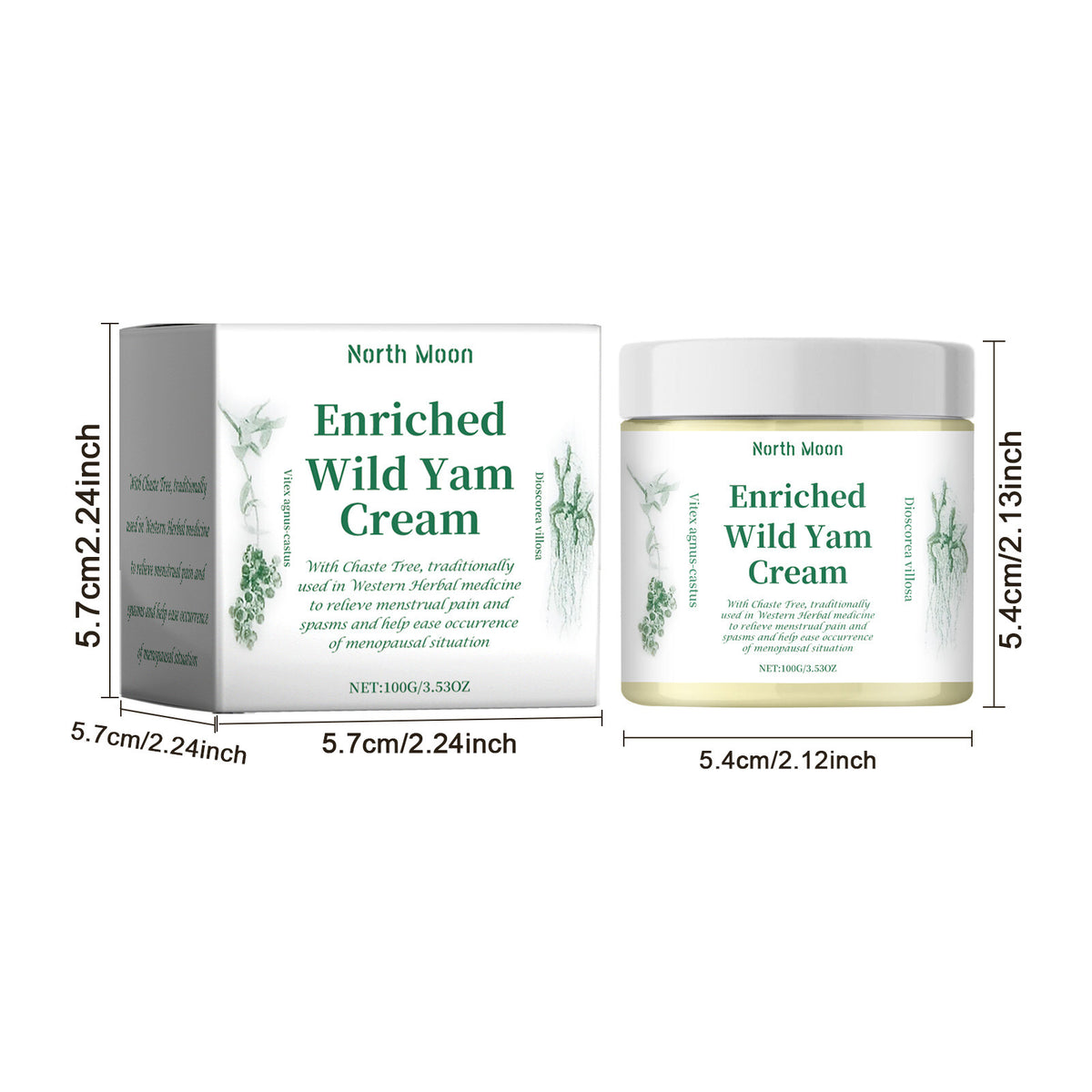 Wild Yam Cream Organic for Hormone Balance,Relieve Menstrual Discomfort,100g
