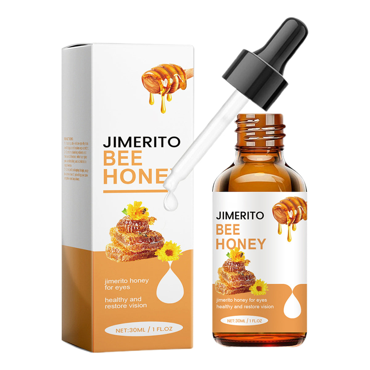 Jimerito Bee Honig für Augen Jimerito klare Augentropfen für Augen bestreiten