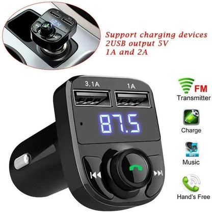 Bluetooth 5.0 Wireless FM Transmitter Adapter 2 USB PD Car Charger AUX Handsfree