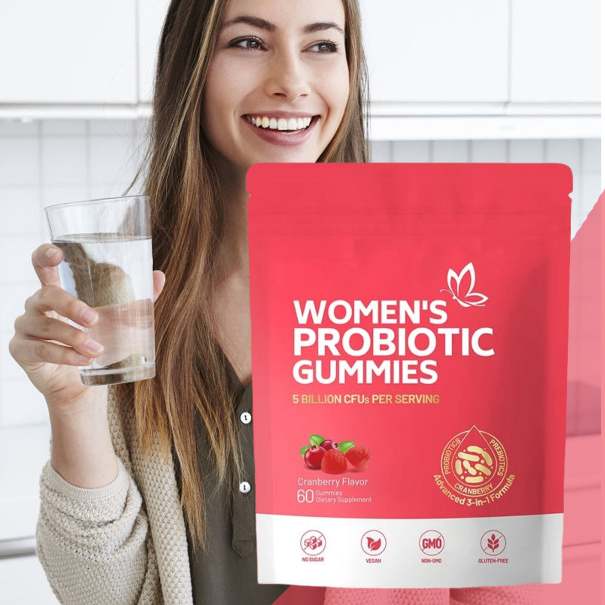 Vaginal Women Probiotic Feminine Balance PH Gummies For Healthy Odor