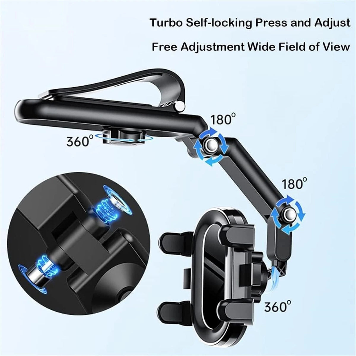 Phone Holder 360° Rotatable Adjustable Sun Visor Car Mount Clip For Most Phones