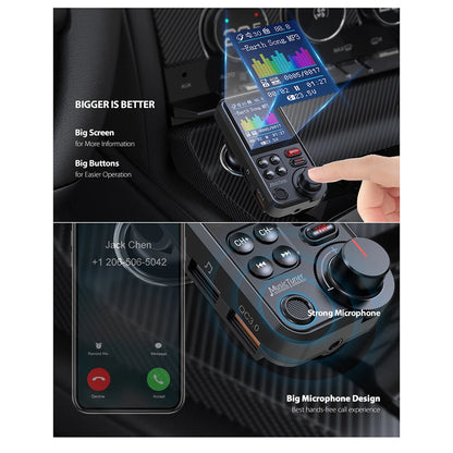 Bluetooth Car Kit MP3 Player FM Transmitter Wireless Radio Adapter USB Charger