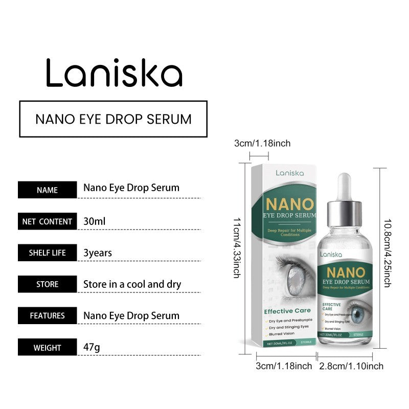 3X Nano Eye Drops Serum,Natural Nano Lubricant Eye Drops for Dry Eye Presbyopia.