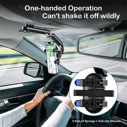 Phone Holder 360° Rotatable Adjustable Sun Visor Car Mount Clip For Most Phones