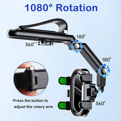 Phone Holder 360° Rotatable Adjustable Sun Visor Car Mount Clip For Most Phones