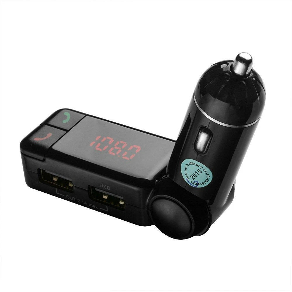 Car Charger Adapter Dual USB FM Transmitter MP3 Player Bluetooth AUX for iPhone