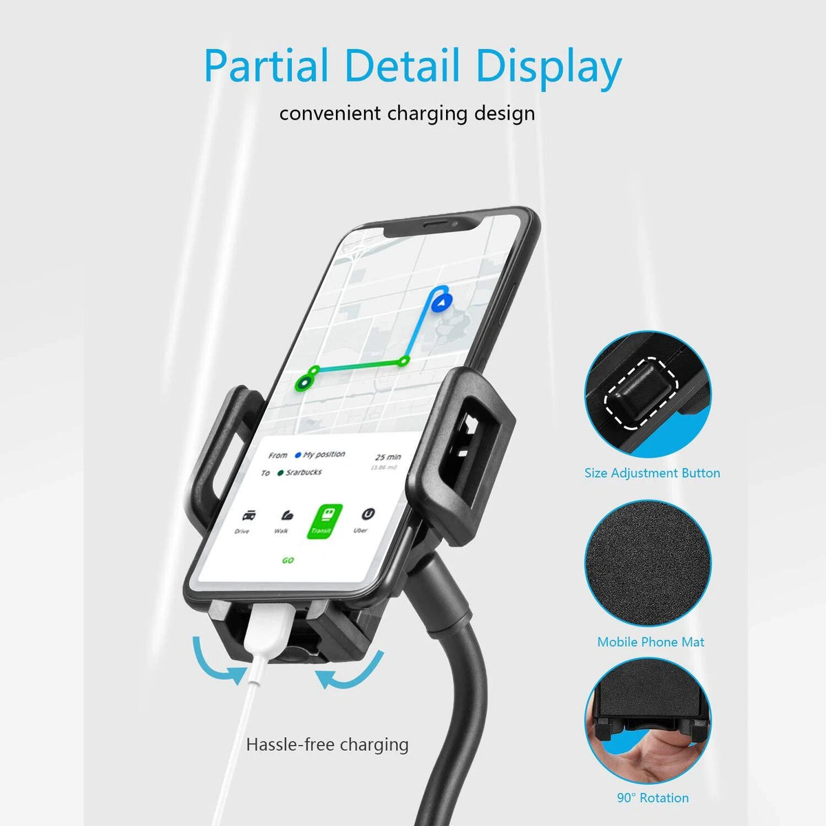 Car Mount Adjustable Gooseneck Cup Holder Stand Cradle Universal Cell Phone US