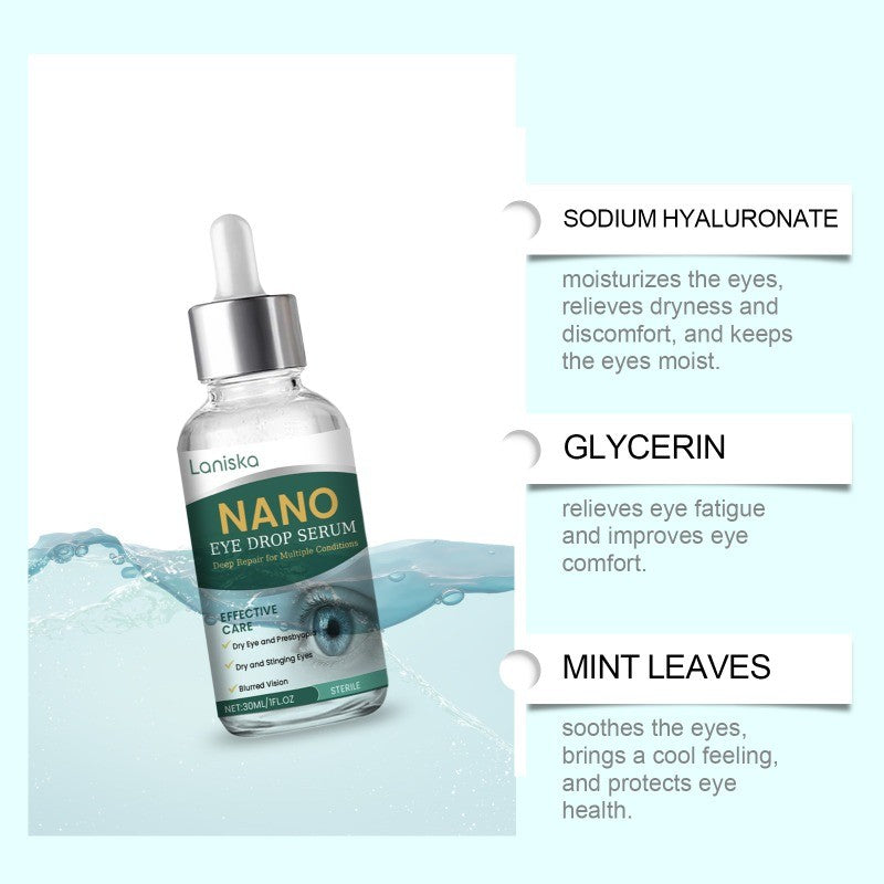 3X Nano Eye Drops Serum,Natural Nano Lubricant Eye Drops for Dry Eye Presbyopia.