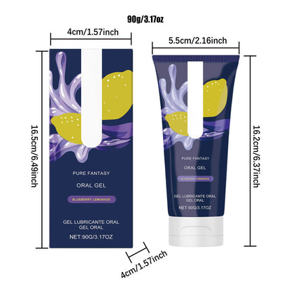 1-3pack Pure Romance- GREAT HEAD- Oral Gel- Blueberry Lemonade- Relax Gag Reflex