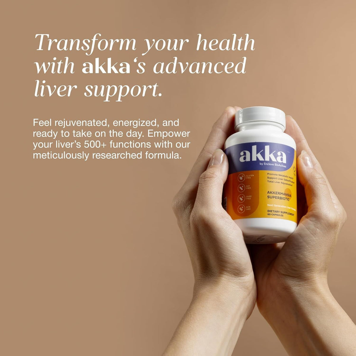 AKKA Advanced Liver Support & Gut Renew Probiotic with Milk Thistle