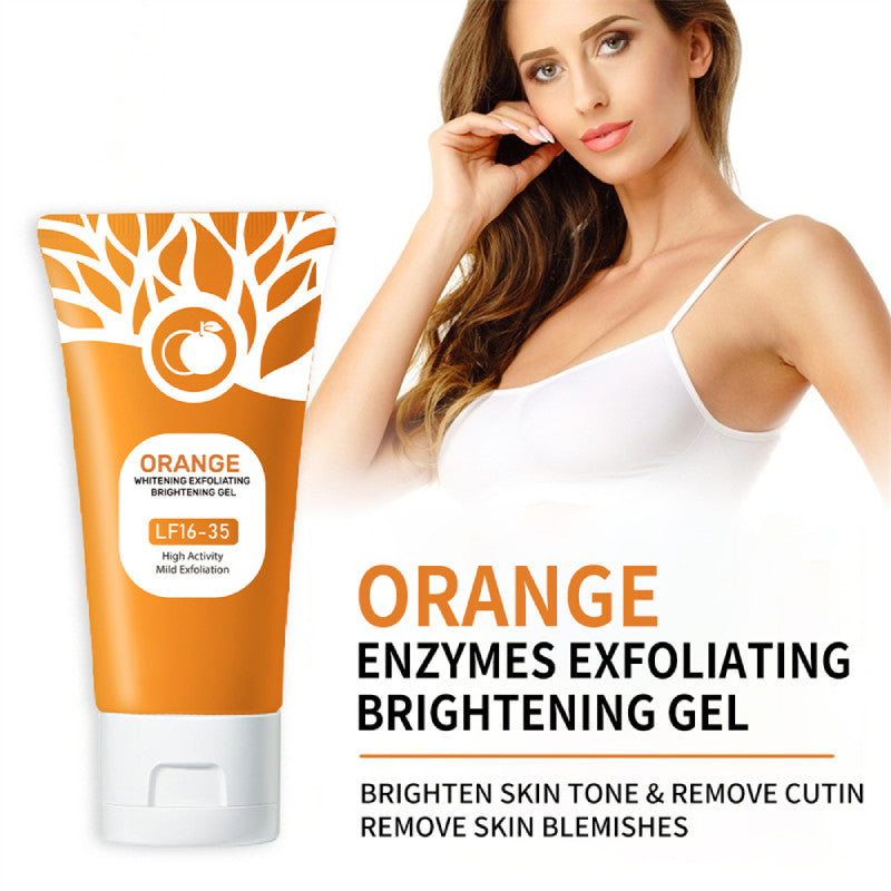 1-5PCS New Orange Enzymes Facial Skin Exfoliating Brightening Scrub Gel 50G US