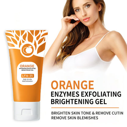 1-5PCS New Orange Enzymes Facial Skin Exfoliating Brightening Scrub Gel 50G US
