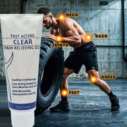 1-5X ClearZal Pain Relieving Gel FastActing Cooling for SoreMuscles and Joints ~