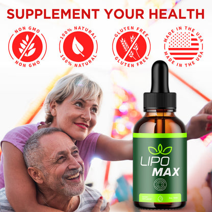 5 Pack Lipo Max Drops Advanced Formula Health & Fitness Supplement 180 Serving