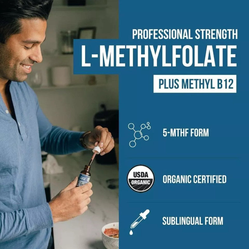 Methylfolate Supplement 15mg-Active Folate Vitamin B9-60 Capsules Health Support