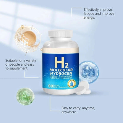 Hydrogen Water Tablets, 8 PPM Hydrogen Tablets for Drinking Water, H2 Molecular