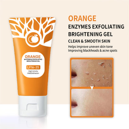 1-5PCS New Orange Enzymes Facial Skin Exfoliating Brightening Scrub Gel 50G US