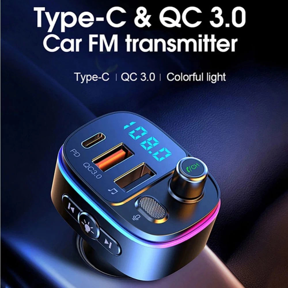 Car Cigar Plug Bluetooth FM Transmitter MP3 Player Radio Adapter Kit USB Charger