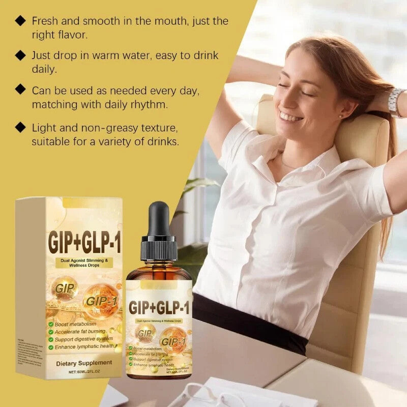 GIP Dual Agonist Slimming& Wellness Drops Boost Metabolism & Fat Burning New ~~