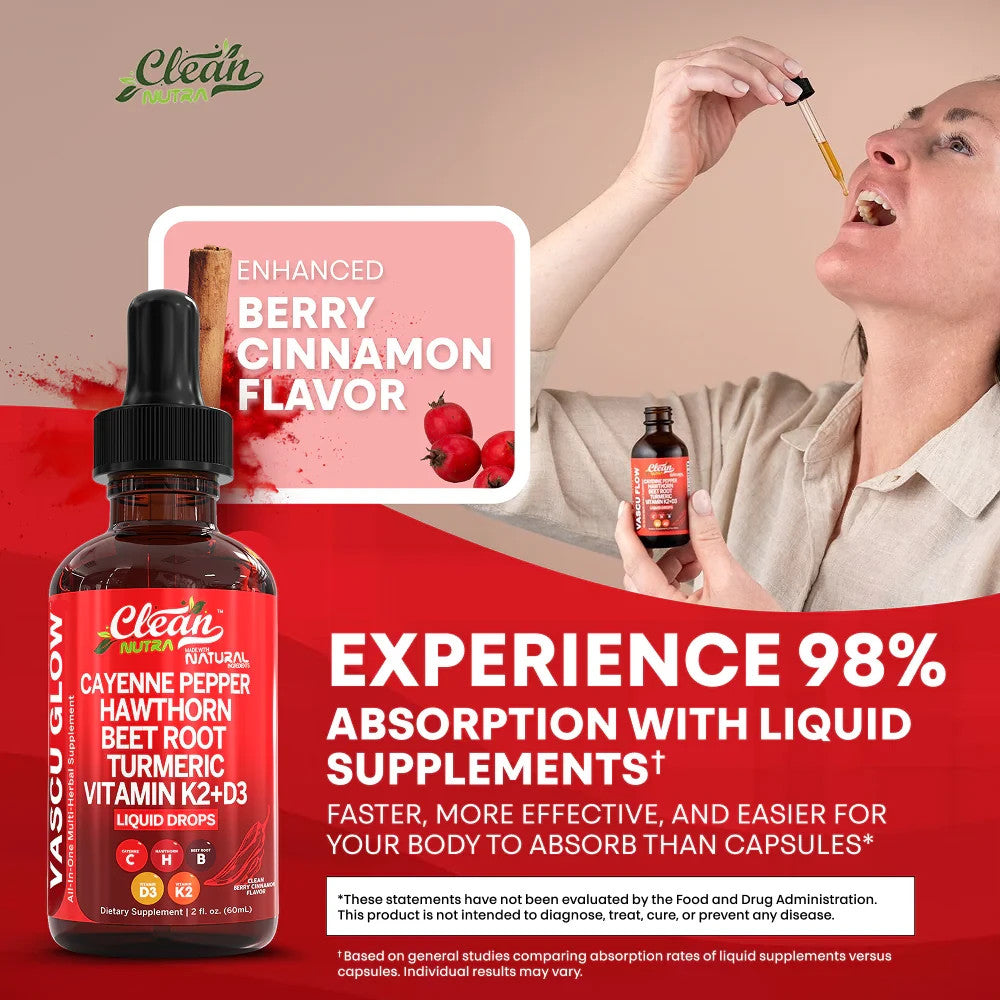 (2 Packs) 60ml Cayenne Pepper Supplement Liquid Drops + Hawthorn Berry