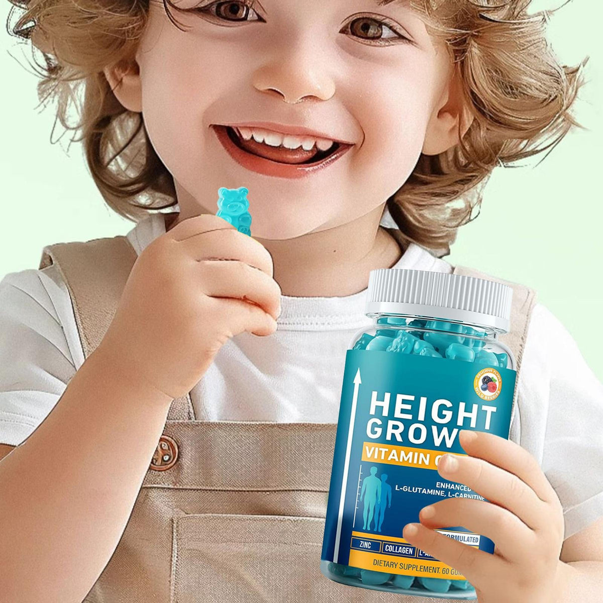 60*Height Growth Gummies for Kids - Growth Vitamins for Teens Height Increase