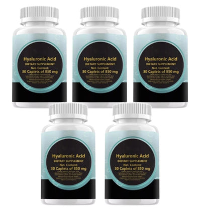 1-5PACK New Hyaluronic-Acid 30 Caplets 850 mg Replenish energy