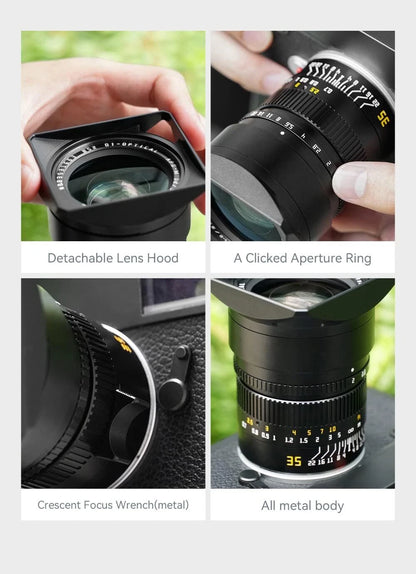 TTArtisan APO-M 35mm f2 Full Frame ASPH Manual Focus Camera Lens Leica M Mount