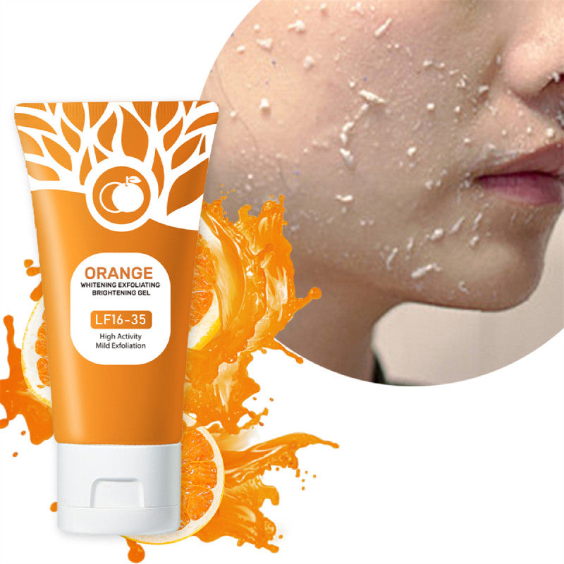 1-5PCS New Orange Enzymes Facial Skin Exfoliating Brightening Scrub Gel 50G US