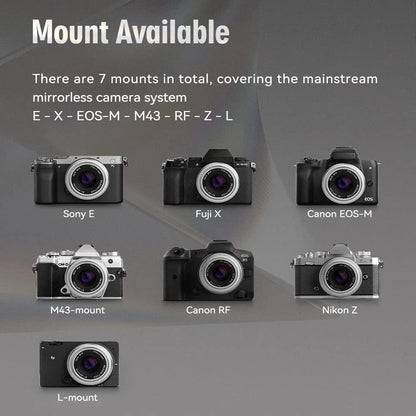 TTArtisan 50mm f2 Full Frame Manual Focus Camera Lens for M43 mount